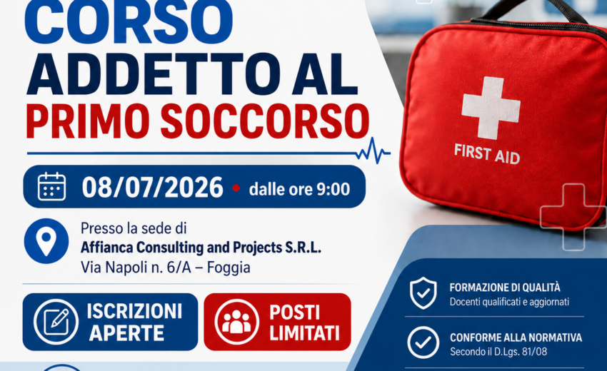 🩺 CORSO ADDETTO AL PRIMO SOCCORSO
